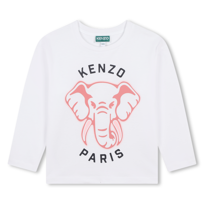 Long-Sleeved Cotton T-Shirt KENZO KIDS 
                        BAMBINA