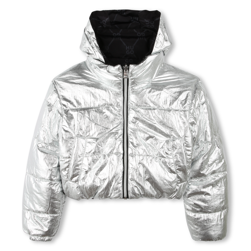 Piumino corto double face HUGO 
                        BAMBINA