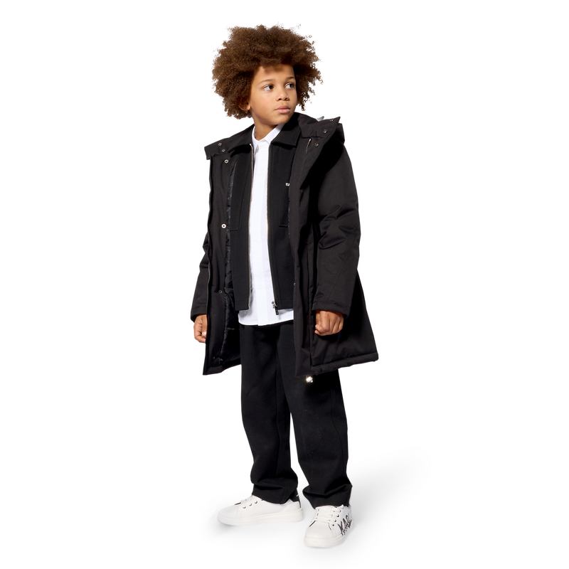 Parka con cappuccio KARL LAGERFELD KIDS 
                        RAGAZZO