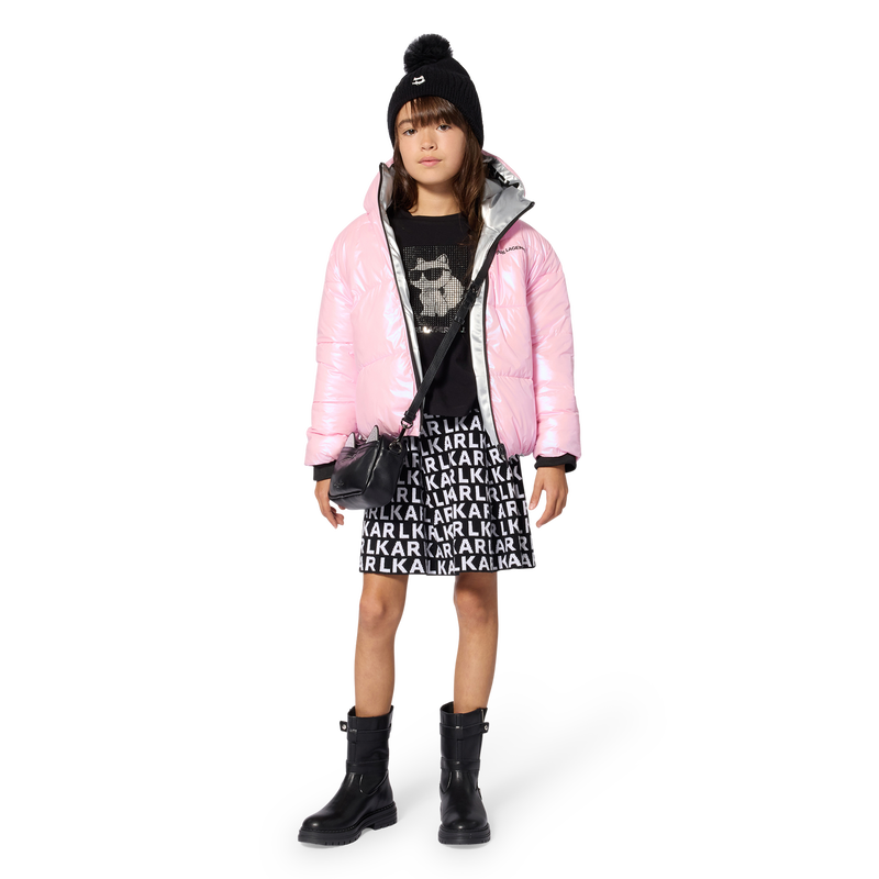 Giubbotto imbottito reversibile KARL LAGERFELD KIDS 
                        BAMBINA