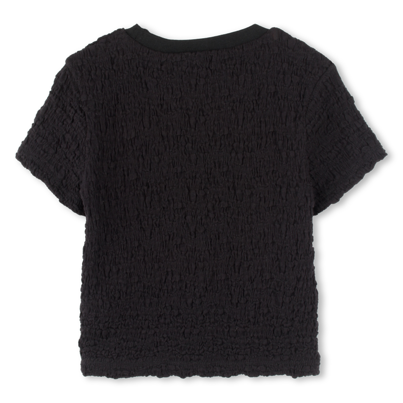 T-shirt goffrata maniche corte DKNY 
                        BAMBINA