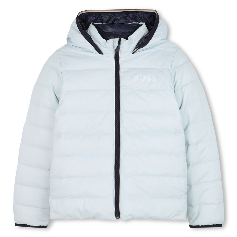 Piumino reversibile con cappuccio BOSS 
                        RAGAZZO