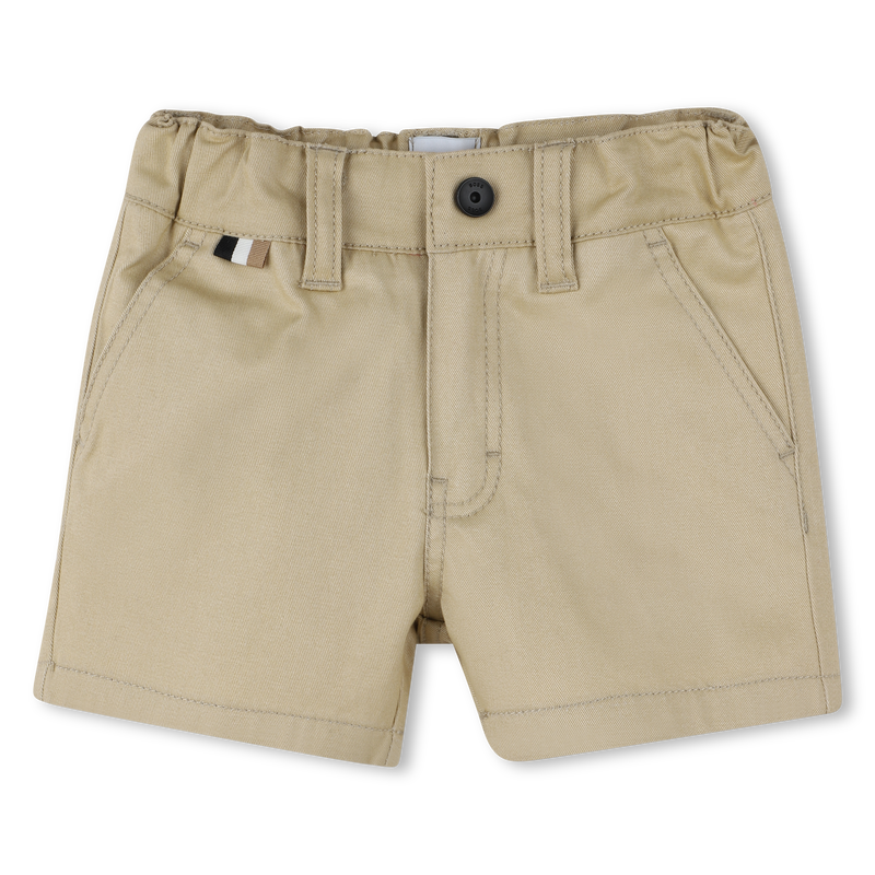 Shorts tinta unita in cotone BOSS 
                        RAGAZZO