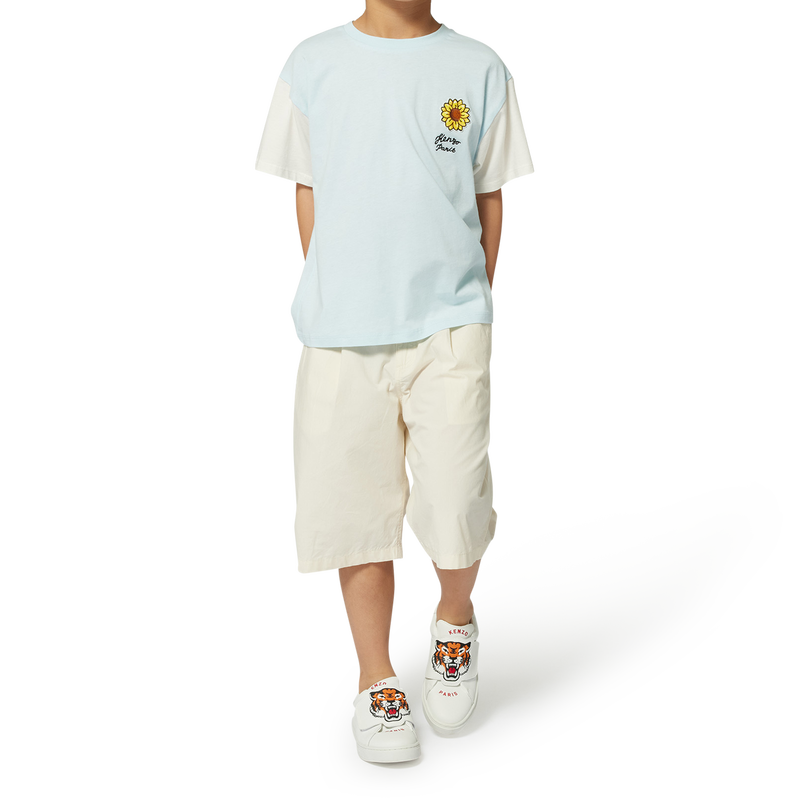 Bermuda tinta unita in cotone KENZO KIDS 
                        RAGAZZO