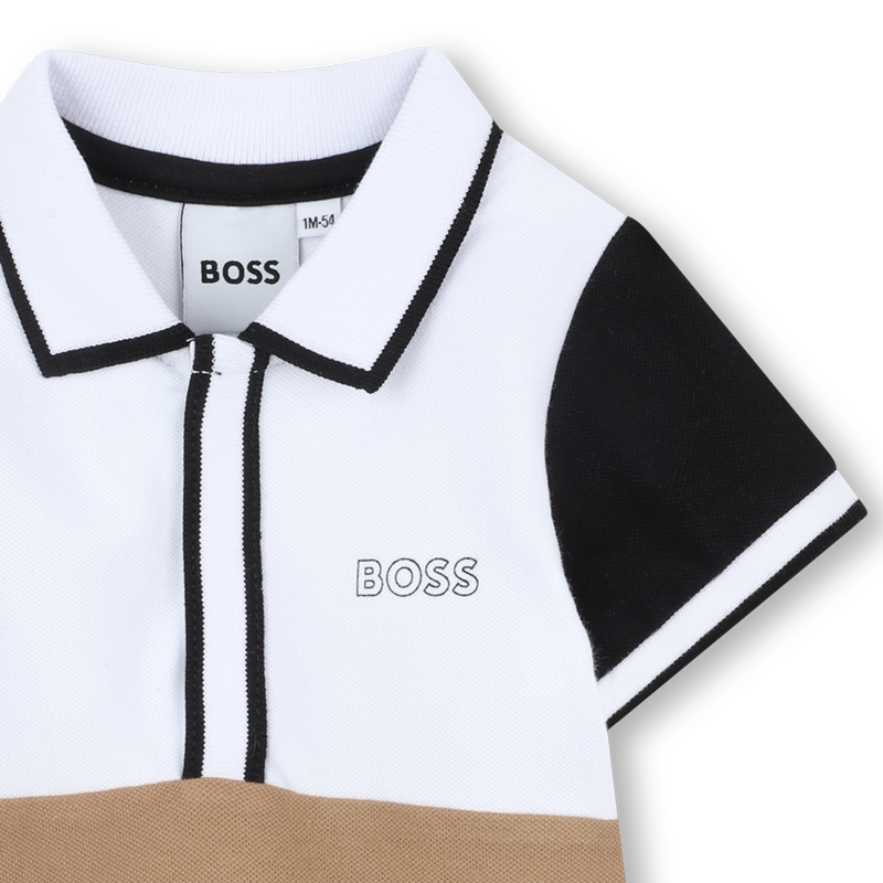 Tutina corta color-block BOSS 
                        RAGAZZO