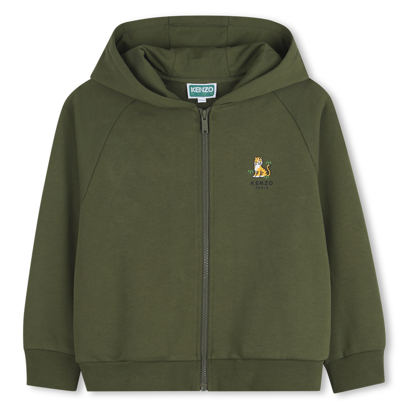 FELPA CON CAPPUCCIO E ZIP KENZO KIDS 
                        RAGAZZO