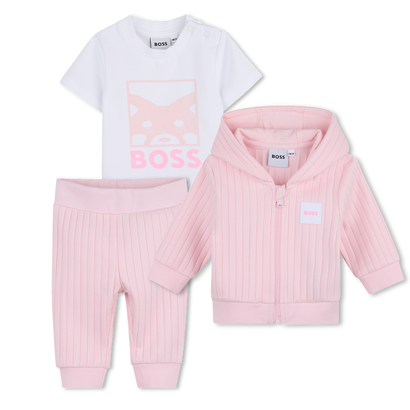 SET CARDIGAN + PANTALONI + T-SHIRT BOSS 
                        BAMBINA
