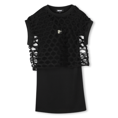 Vestito 2 in 1 a maniche corte DKNY BAMBINA