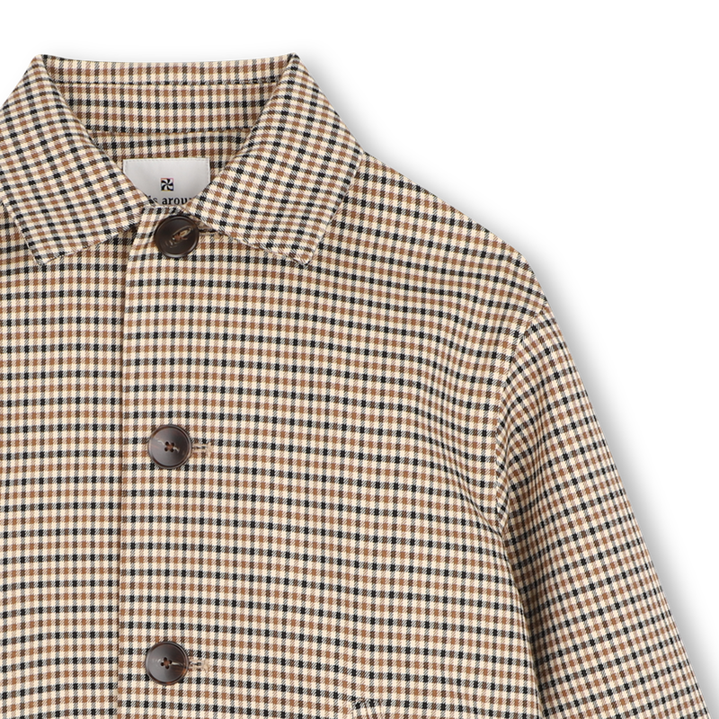 Cappotto lungo a quadri KIDS AROUND 
                        BAMBINA
