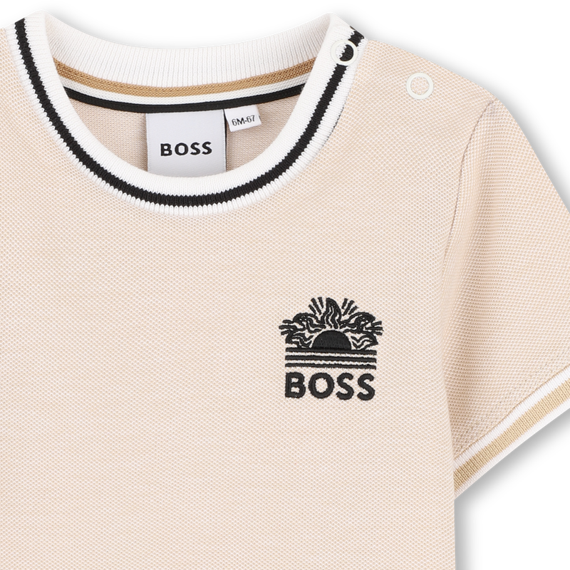T-SHIRT A MANICHE CORTE BOSS 
                        RAGAZZO