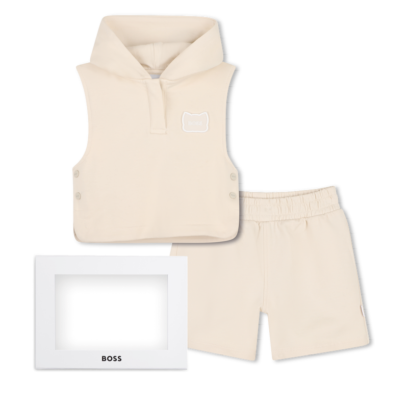 SET T-SHIRT + FELPA + PANTALONCINI BOSS 
                        RAGAZZO