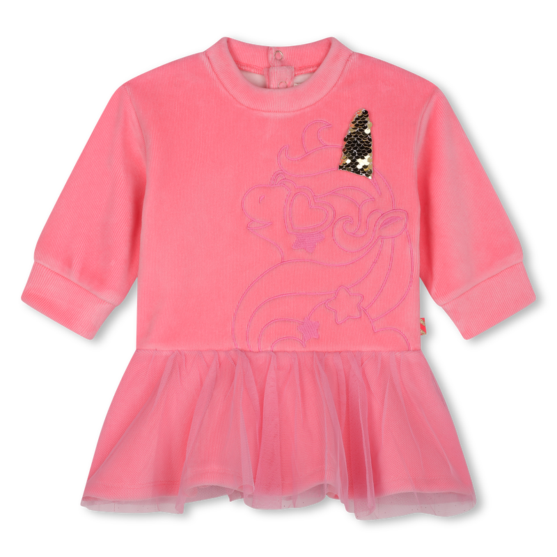 Fleece-Tulle Dress BILLIEBLUSH 
                        BAMBINA