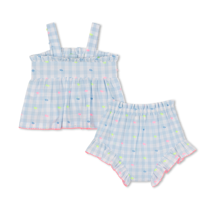 SET TOP CON CINTURINO + PANTALONCINI BILLIEBLUSH 
                        BAMBINA