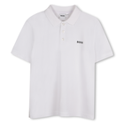 Polo in cotone con logo BOSS 
                    RAGAZZO