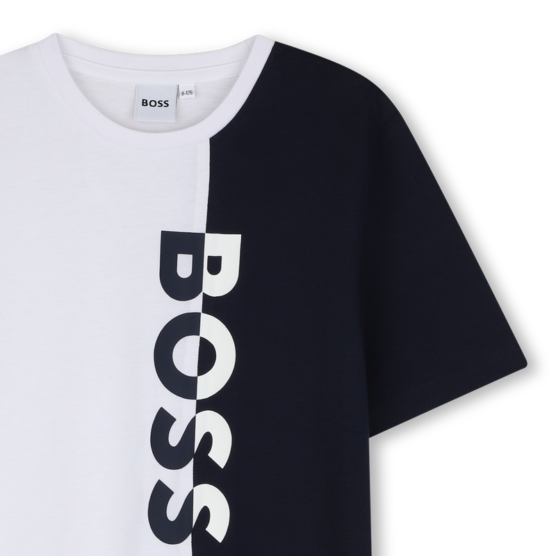 T-SHIRT A MANICHE CORTE BOSS 
                        RAGAZZO