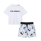 Set t-shirt e pantaloncini da bagno KARL LAGERFELD KIDS 
                    RAGAZZO