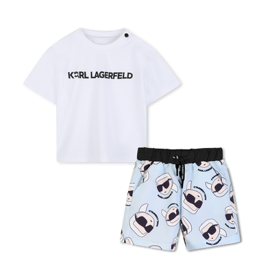 SET T-SHIRT E PANTALONCINI DA BAGNO KARL LAGERFELD KIDS RAGAZZO