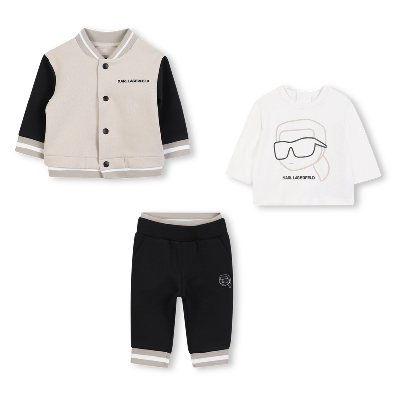 Set cardigan e pantaloni in doppia jersey KARL LAGERFELD KIDS 
                        RAGAZZO