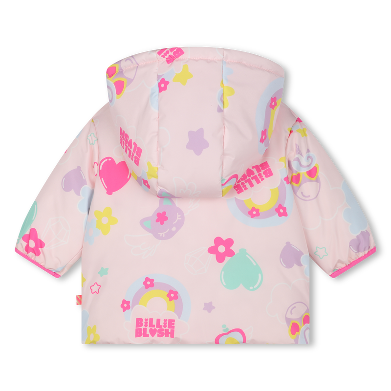 Piumino stampato con cappuccio BILLIEBLUSH 
                        BAMBINA