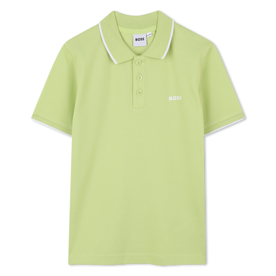 Polo tinta unita piqu&eacute; cotone BOSS RAGAZZO