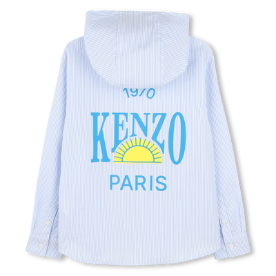 Camicia con cappuccio e stampa KENZO KIDS RAGAZZO