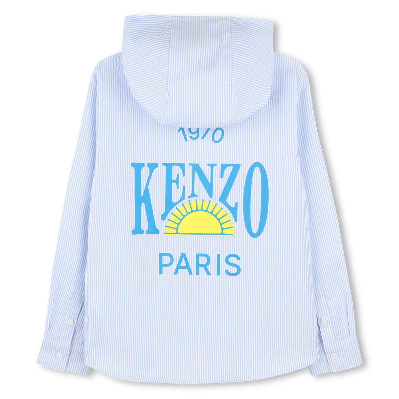 Camicia con cappuccio e stampa KENZO KIDS 
                        RAGAZZO