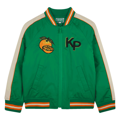 Giacca in raso di cotone KENZO KIDS RAGAZZO