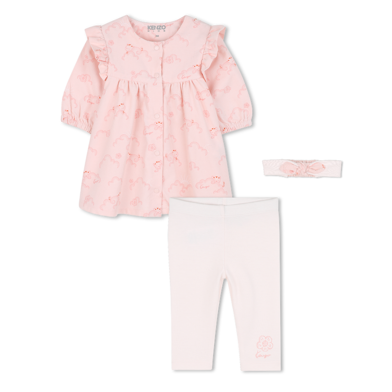 Set abito + leggings + fascia KENZO KIDS 
                        BAMBINA