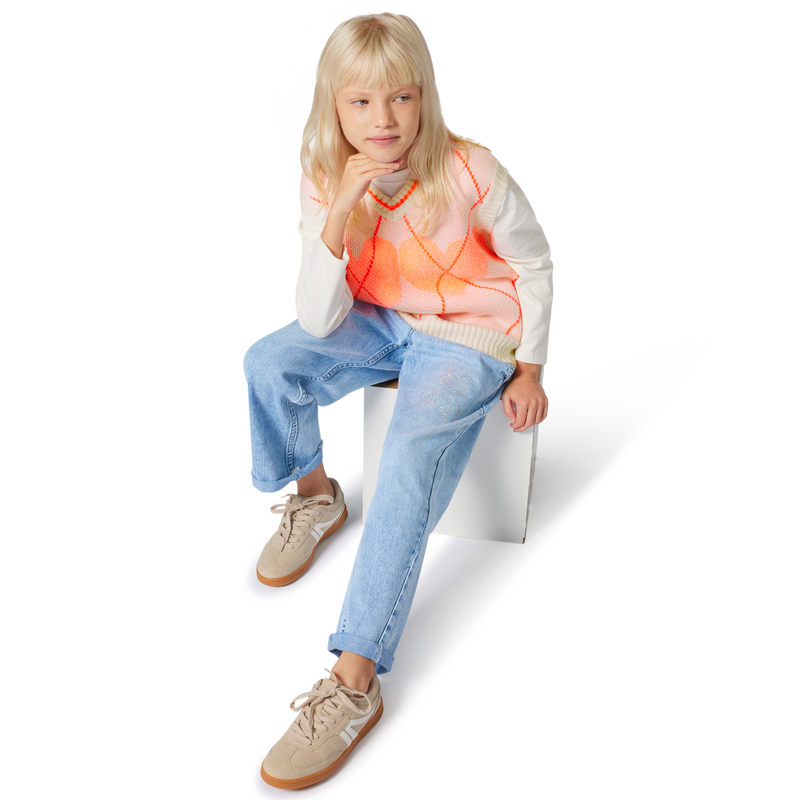 Short-sleeved knitted sweater BILLIEBLUSH 
                        BAMBINA