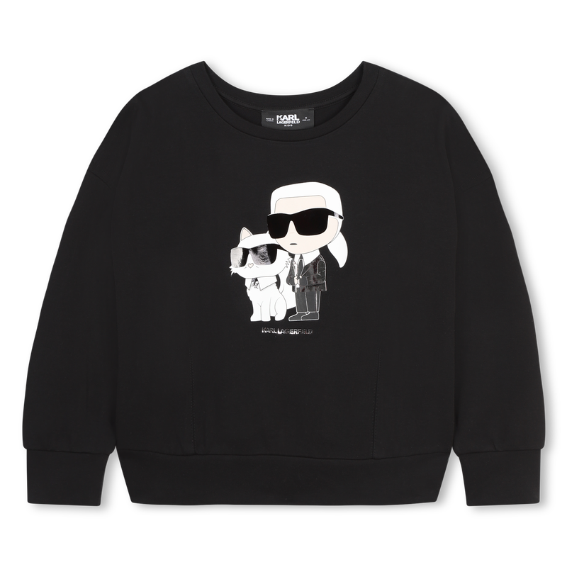 Felpa con stampa KARL LAGERFELD KIDS 
                        BAMBINA