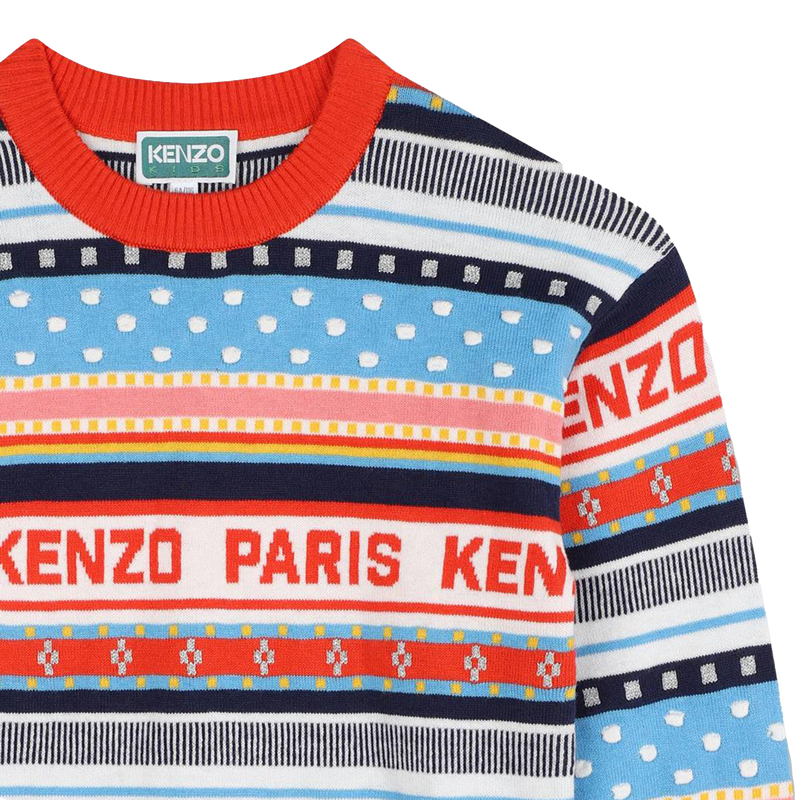 Vestito in maglia jacquard KENZO KIDS 
                        BAMBINA