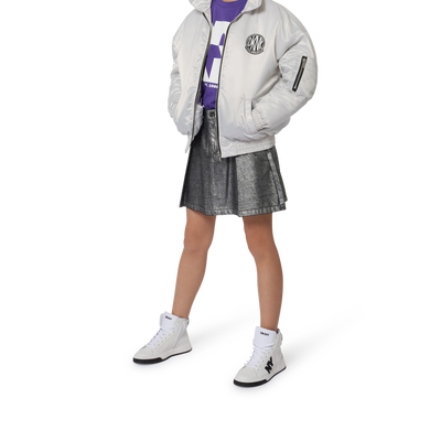 Giacca con zip effetto raso DKNY BAMBINA