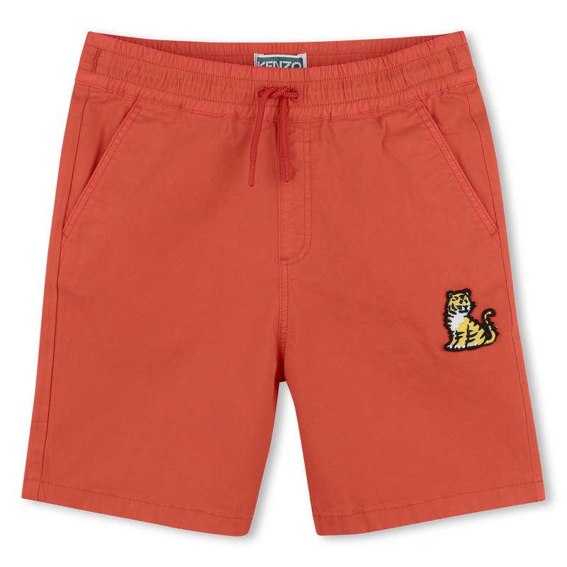Bermuda in cotone con stemma KENZO KIDS 
                        RAGAZZO