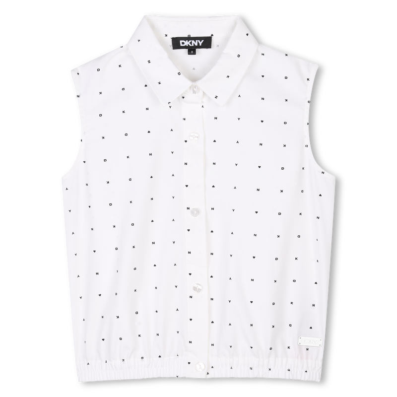 Camicia senza maniche stampata DKNY 
                        BAMBINA