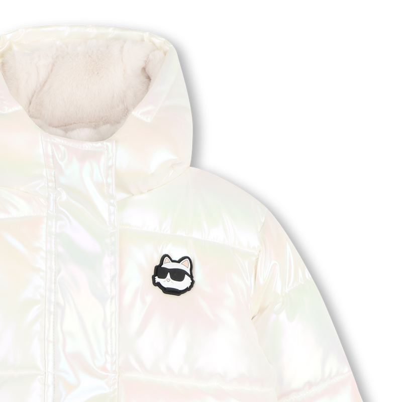 Giacca a vento con cappuccio KARL LAGERFELD KIDS 
                        BAMBINA