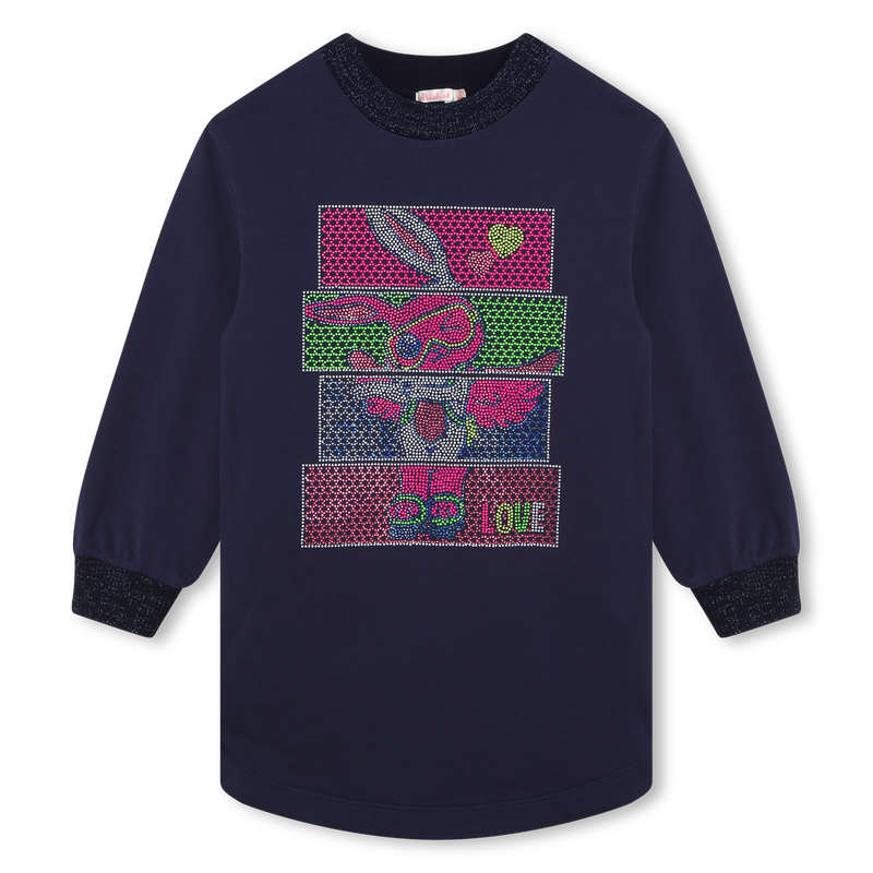 Vestito felpa con strass