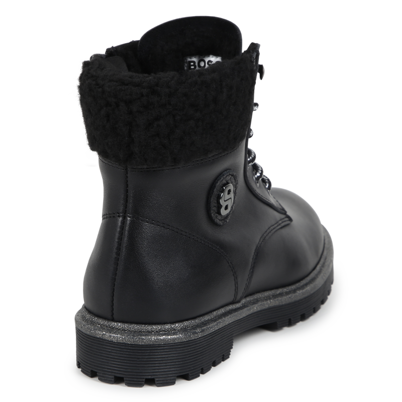 Stivaletti pelle lacci e zip BOSS 
                        BAMBINA