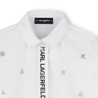 Abito camicia a maniche lunghe KARL LAGERFELD KIDS 
                    BAMBINA