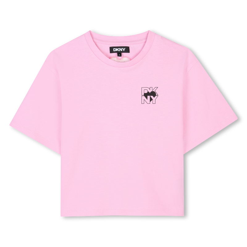 T-shirt maniche corte cotone DKNY 
                        BAMBINA