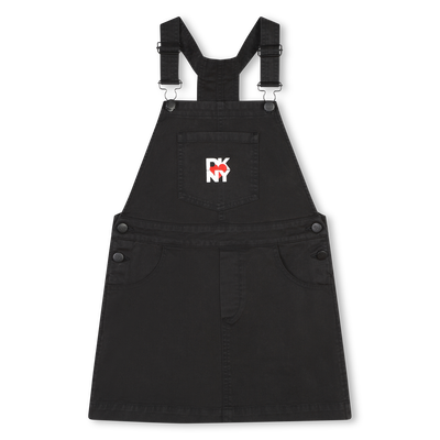 Vestito con bretelle in denim DKNY BAMBINA