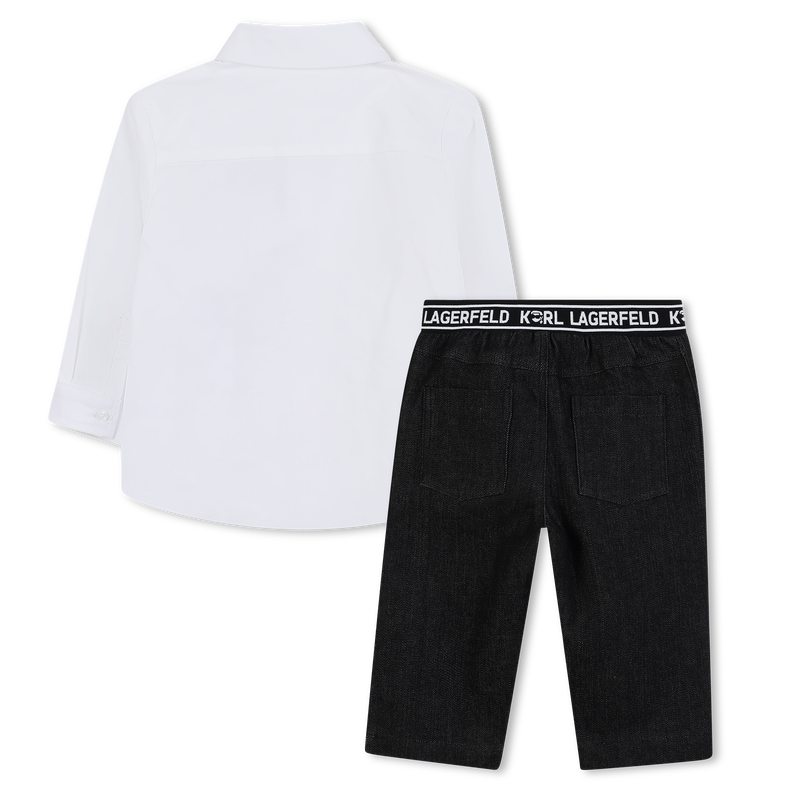 Set camicia e pantaloni KARL LAGERFELD KIDS 
                        RAGAZZO