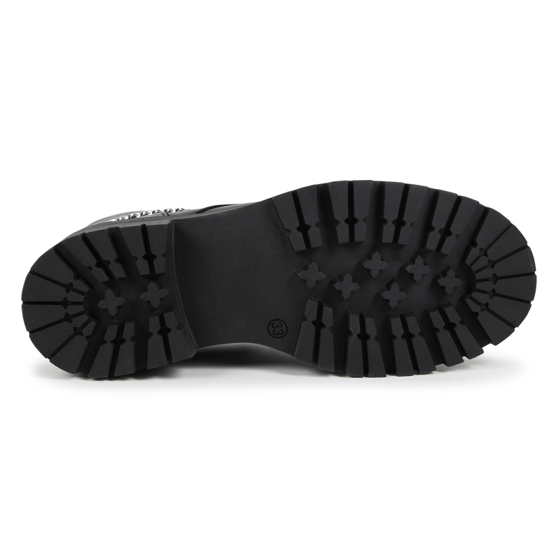 Stivaletti in pelle con catene KARL LAGERFELD KIDS 
                        BAMBINA