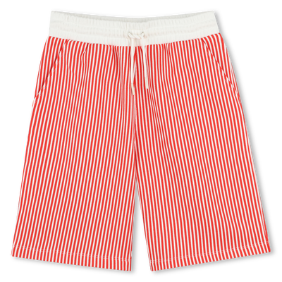 Bermuda in cotone a righe KENZO KIDS RAGAZZO