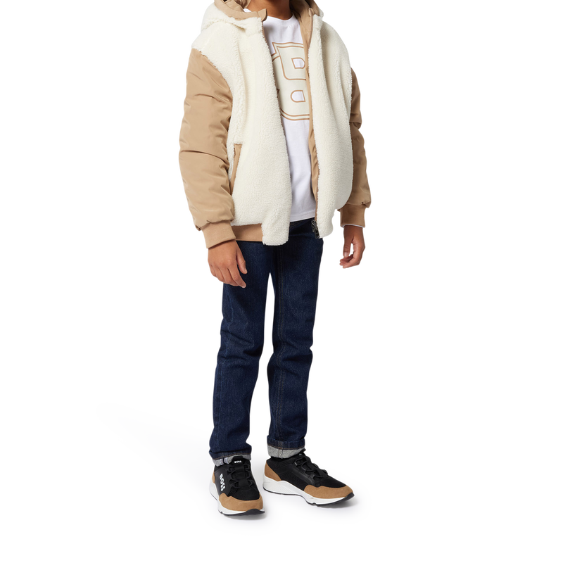 Giacca reversibile cappuccio BOSS 
                        RAGAZZO