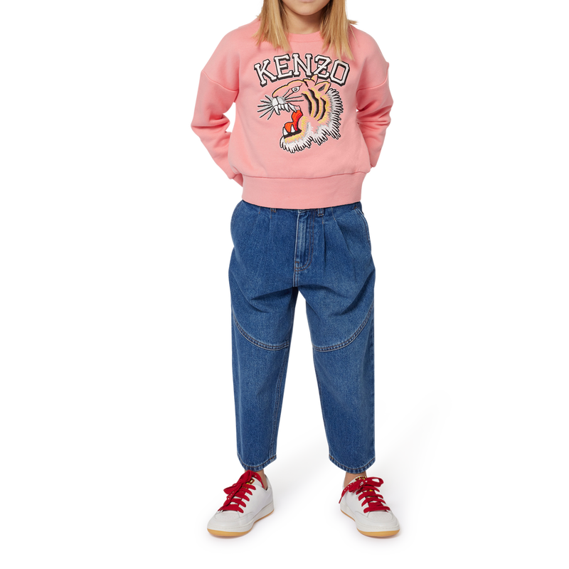 Jeans con inserti e pieghe KENZO KIDS 
                        BAMBINA