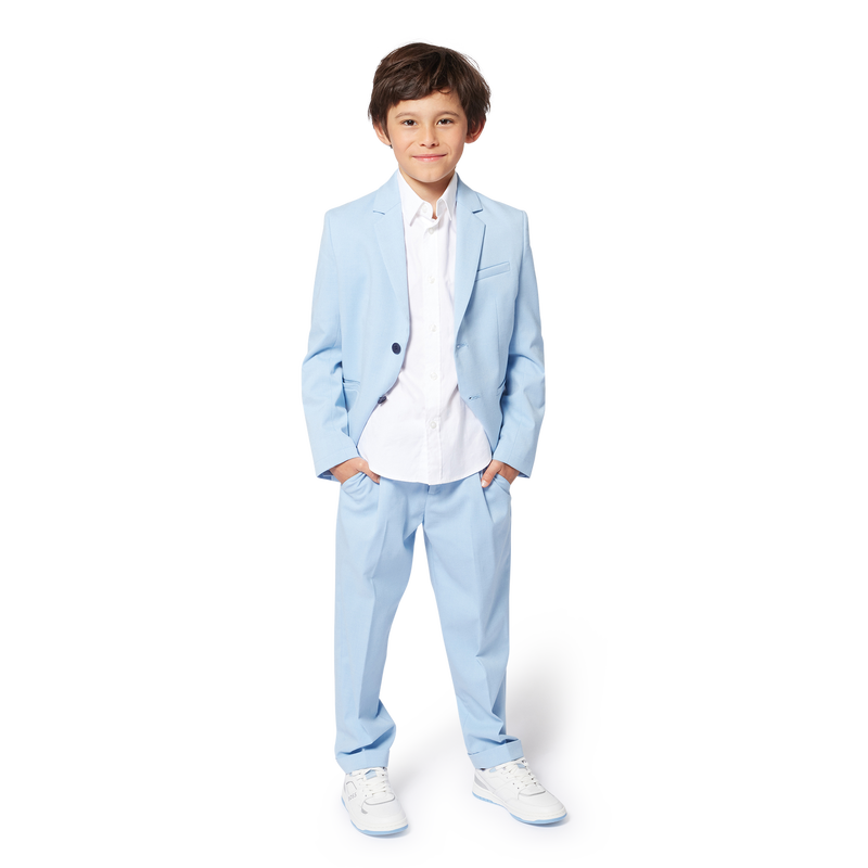 Camicia in cotone tinta unita BOSS 
                        RAGAZZO