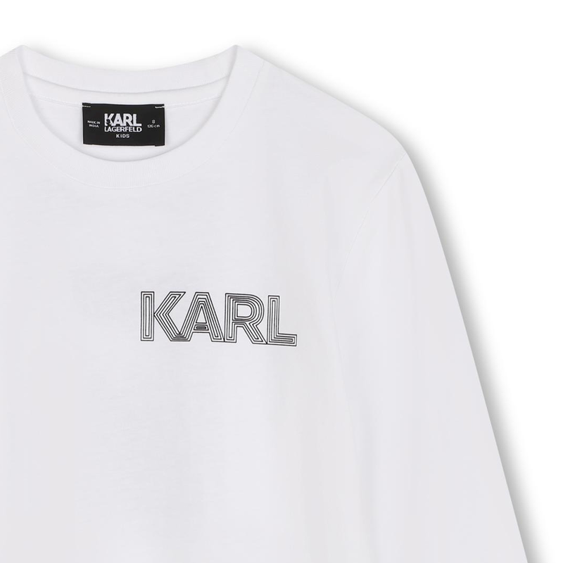 T-shirt cotone maniche lunghe KARL LAGERFELD KIDS 
                        RAGAZZO