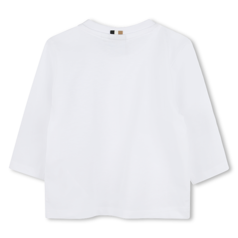 T-shirt cotone logo verticale BOSS 
                        RAGAZZO