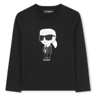 T-shirt a maniche lunghe, NERO, hi-res