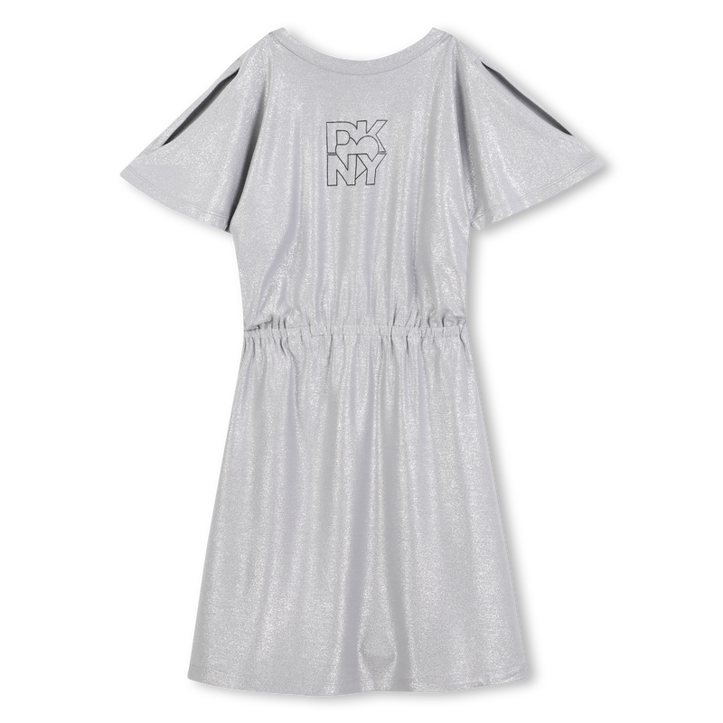 Abito in jersey di paillettes argentate DKNY 
                        BAMBINA